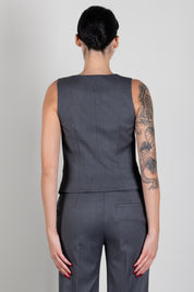 Aniye By Pantaloni Rio Flared con Piega Stirata 181099 GRAY :AI26