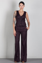 Aniye By Pantaloni Rio Flared con Piega Stirata 181099 RUBY NOIR :AI26