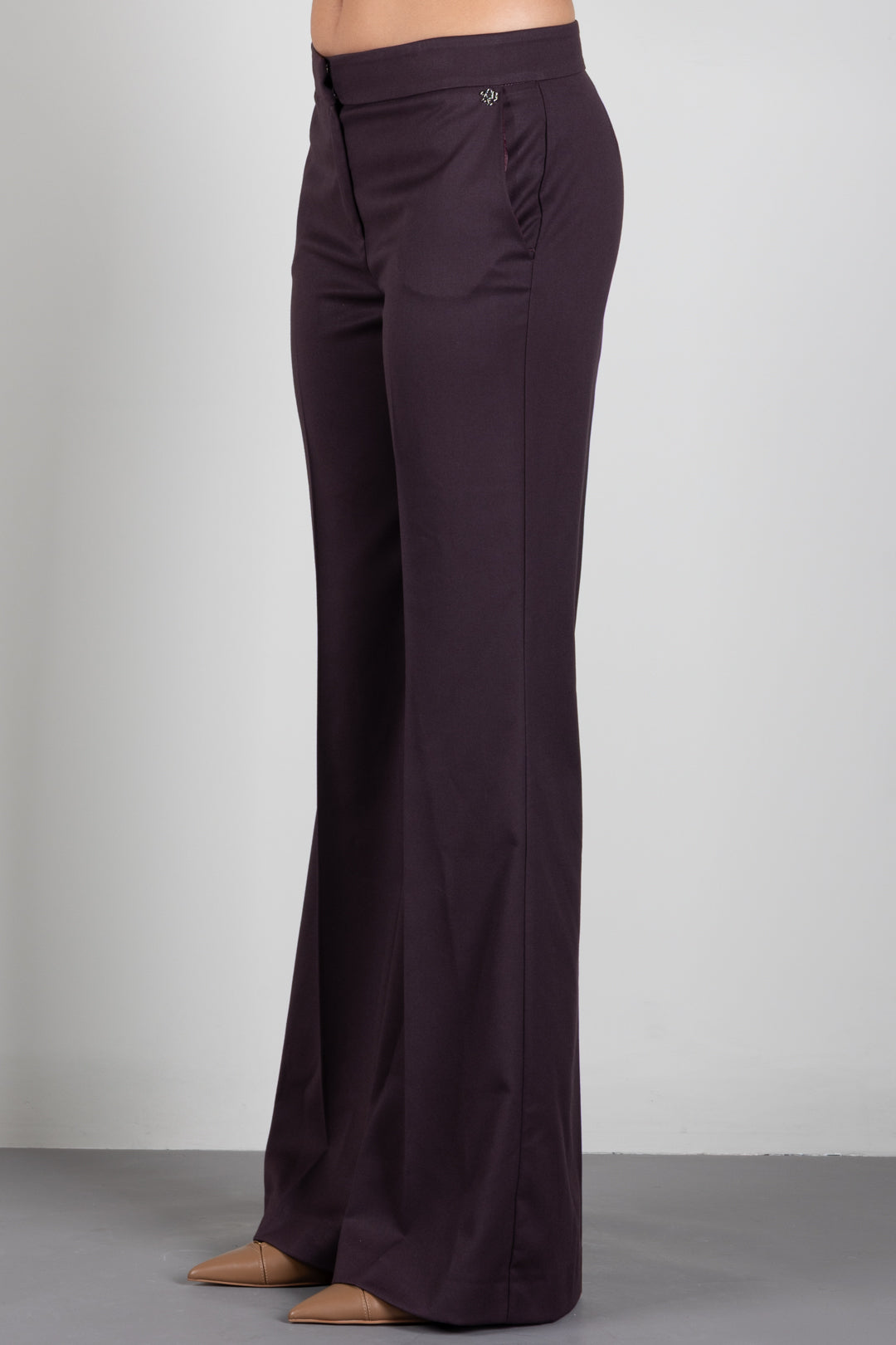 Aniye By Pantaloni Rio Flared con Piega Stirata 181099 RUBY NOIR :AI26
