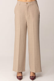 Khloe Femme Pantaloni Sartoriali a Gamba Dritta BEIGE