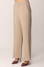 Khloe Femme Pantaloni Sartoriali a Gamba Dritta BEIGE