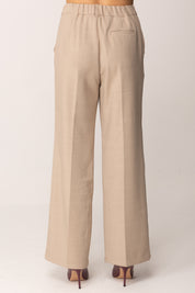Khloe Femme Pantaloni Sartoriali a Gamba Dritta BEIGE