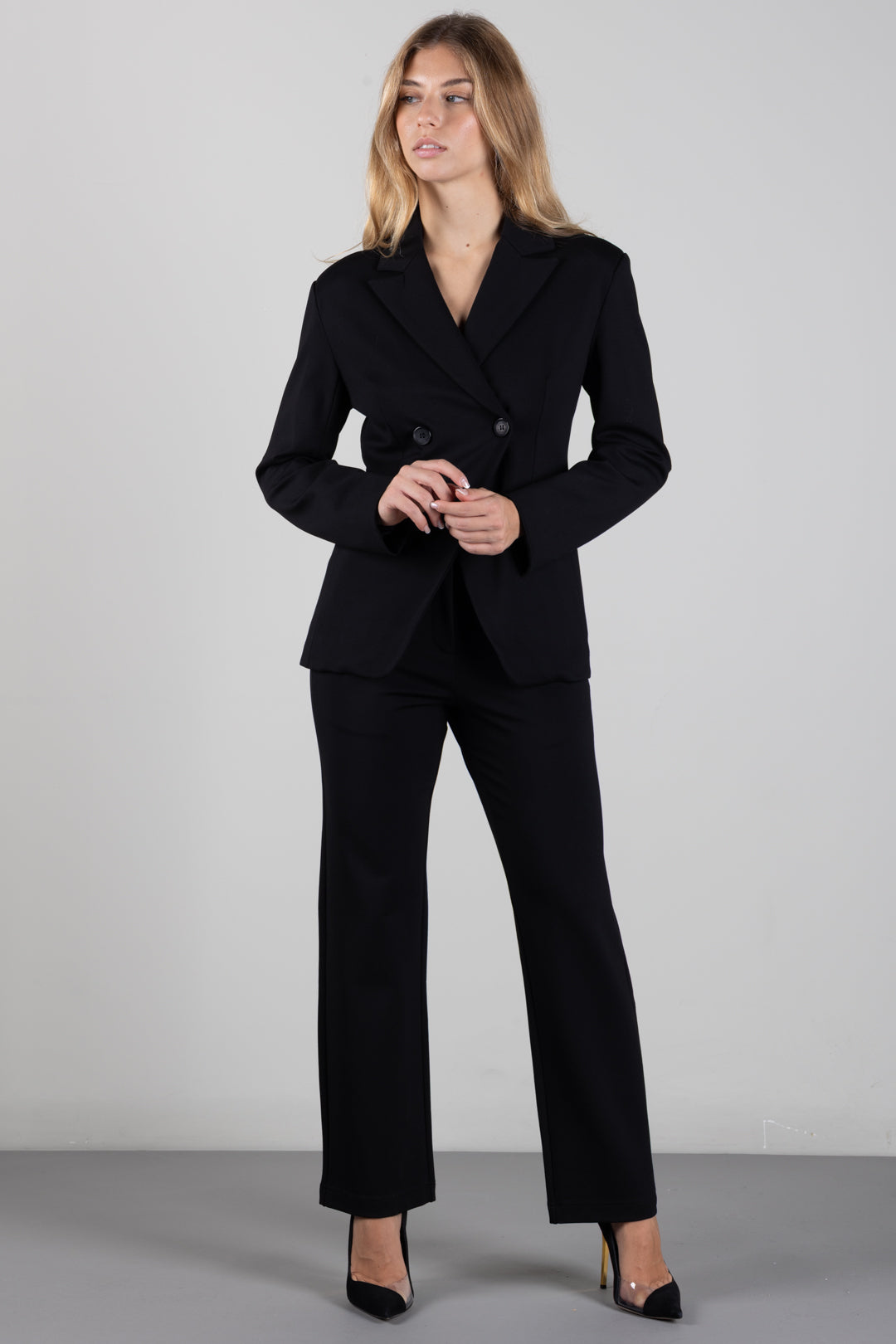 Manila Grace Pantaloni Sartoriali a Gamba Dritta P003VU METEORITE :AI26