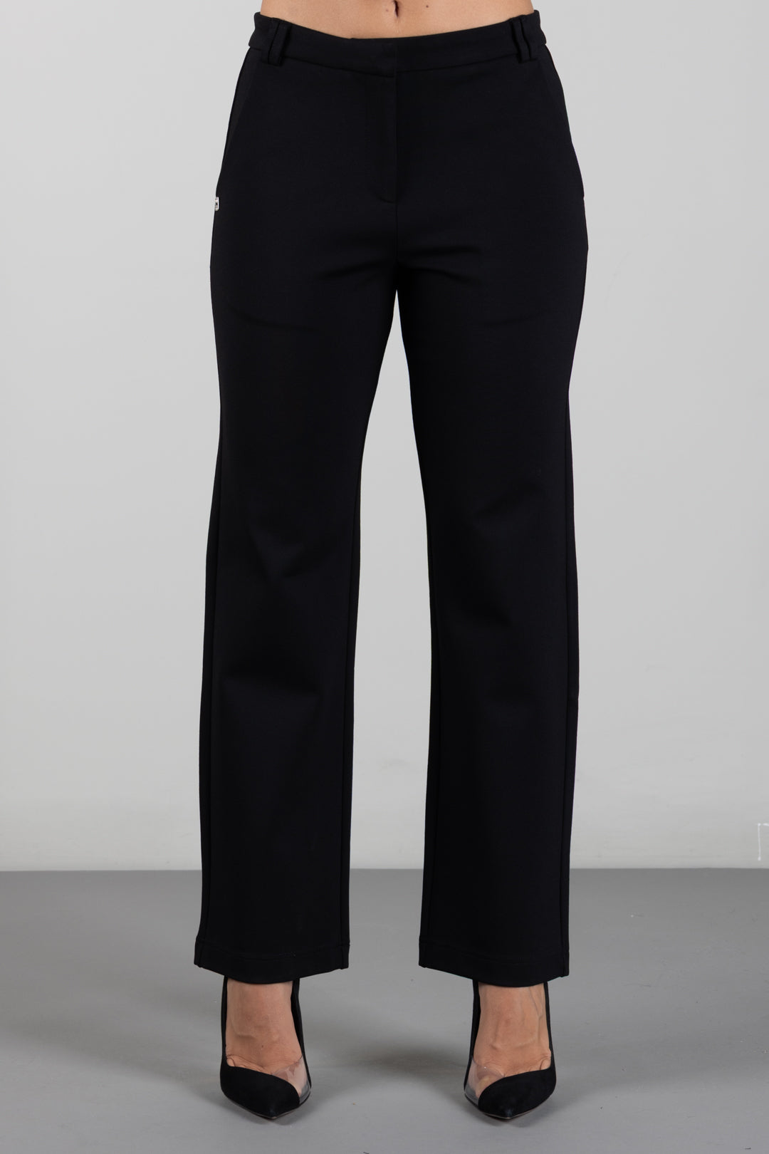 Manila Grace Pantaloni Sartoriali a Gamba Dritta P003VU METEORITE :AI26