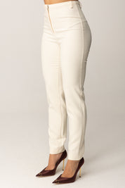 Patrizia Pepe Pantaloni Skinny a Sigaretta 2P1731 A663 WOOLY WHITE