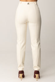 Patrizia Pepe Pantaloni Skinny a Sigaretta 2P1731 A663 WOOLY WHITE