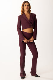 Patrizia Pepe Pantaloni Skinny con Piping 8P0747 A454 PURPLE RED