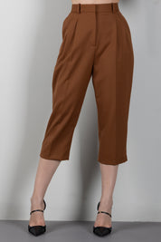 Elisabetta Franchi Pantaloni Sotto Al Ginocchio In Gabardina PA18466E2 SIGARO