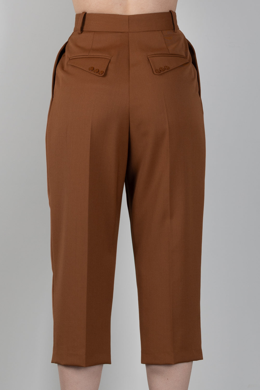 Elisabetta Franchi Pantaloni Sotto Al Ginocchio In Gabardina PA18466E2 SIGARO