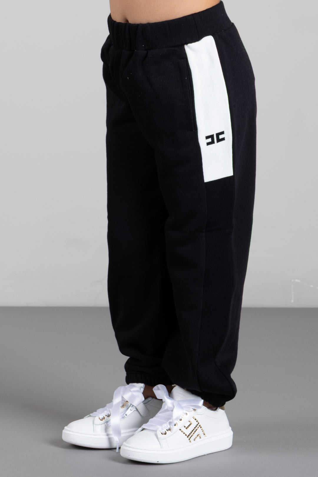Elisabetta Franchi Bambina Pantaloni Sportivi con Stampa Logo EFPA327CFF017.N101