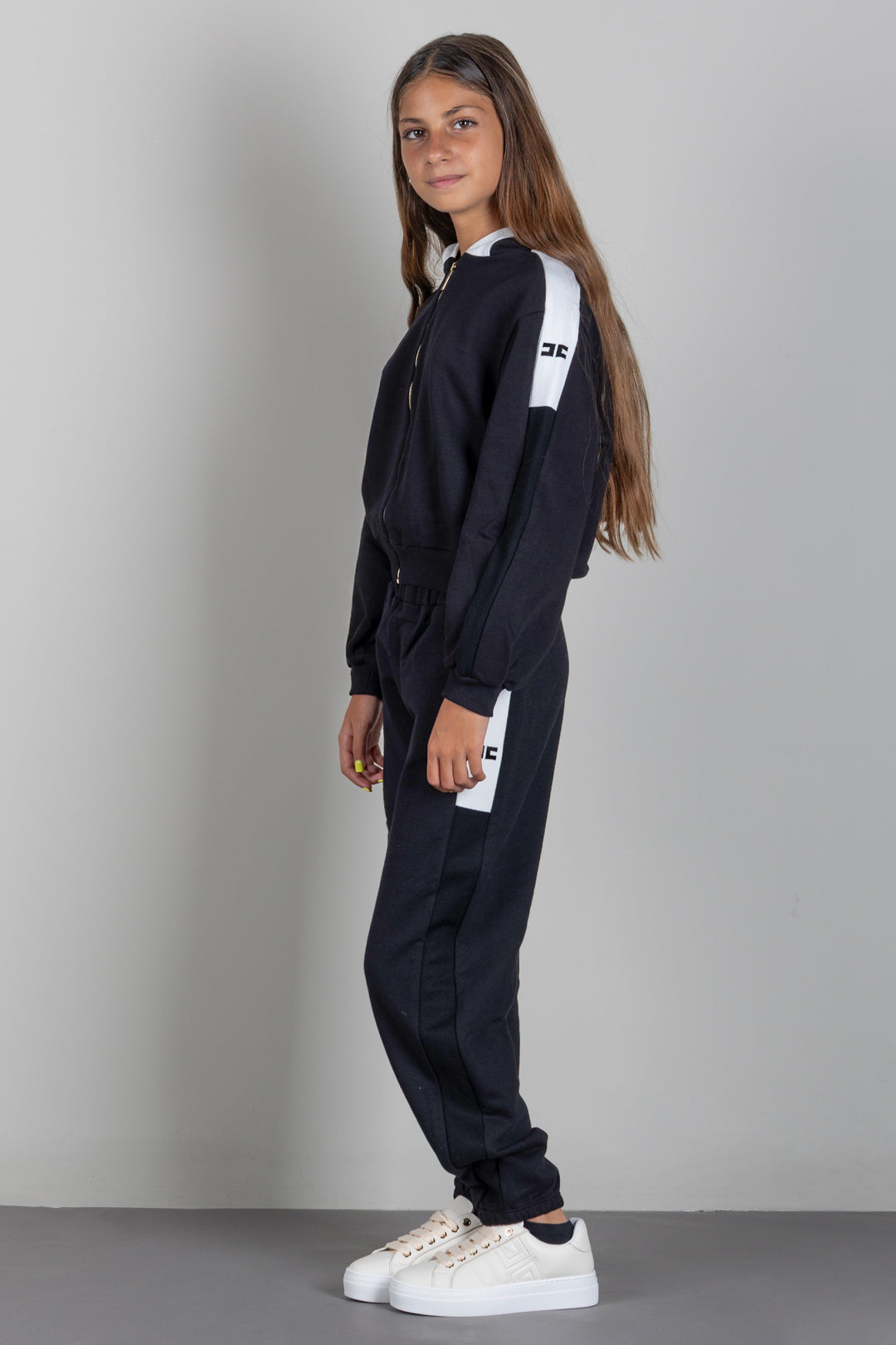 Elisabetta Franchi Bambina Pantaloni Sportivi con Stampa Logo EFPA327CFF017.N101