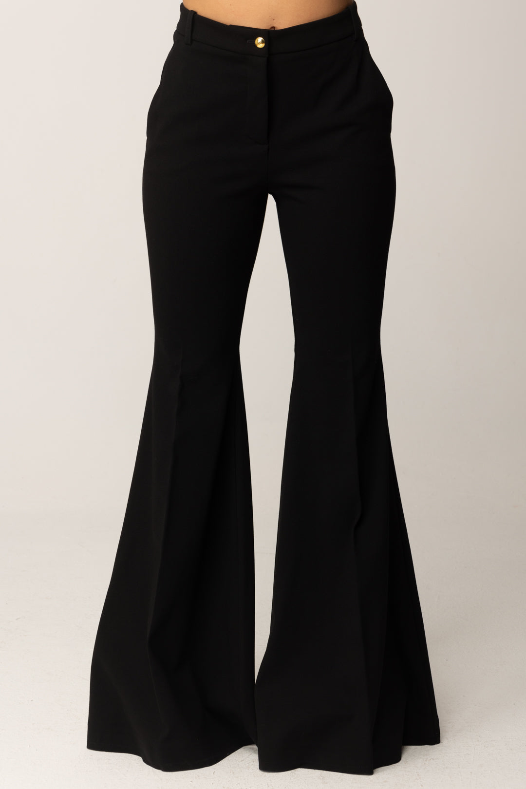 Pinko Pantaloni Svasati a Vita Alta NERO LIMOUSINE