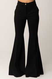 Pinko Pantaloni Svasati a Vita Alta NERO LIMOUSINE