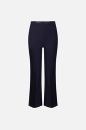 Elisabetta Franchi Pantaloni Svasati con Dettaglio Gioiello In Vita PA19866E2 BLU NOTTE