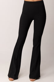 Elisabetta Franchi Pantaloni Vita Alta In Crêpe Leggero e Raso PA18462E2 NERO