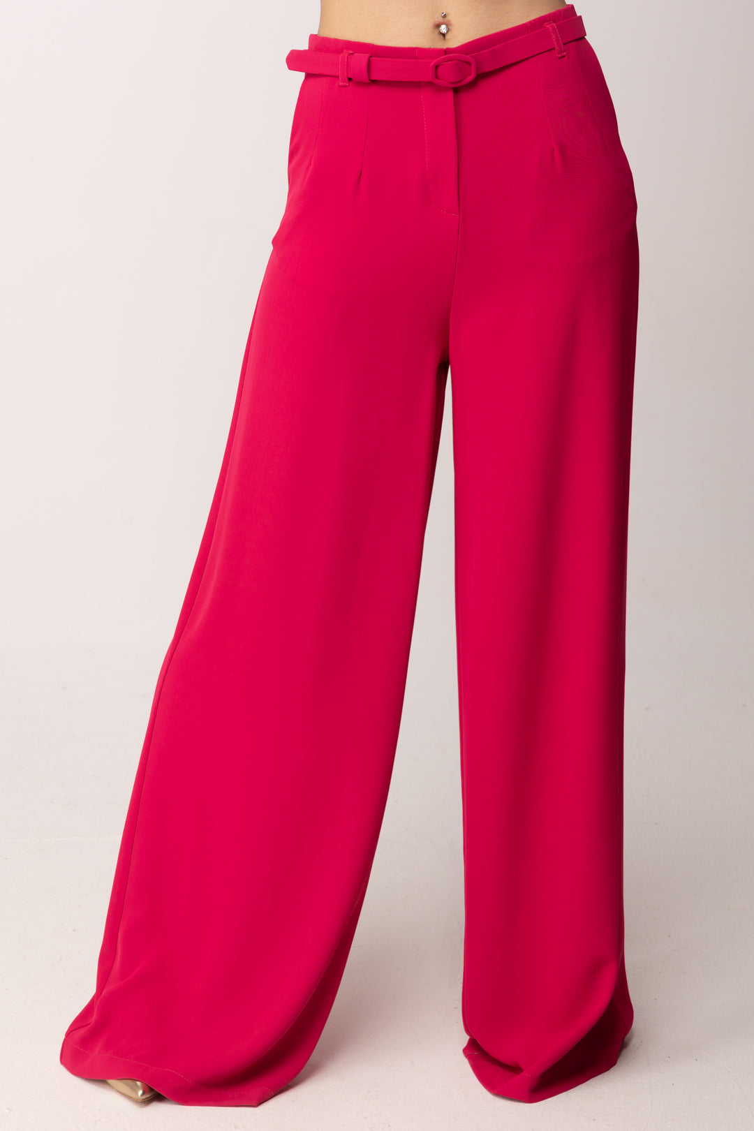 Imperial Pantaloni Wide Leg con Cintura P8C5LHXC FUXIA