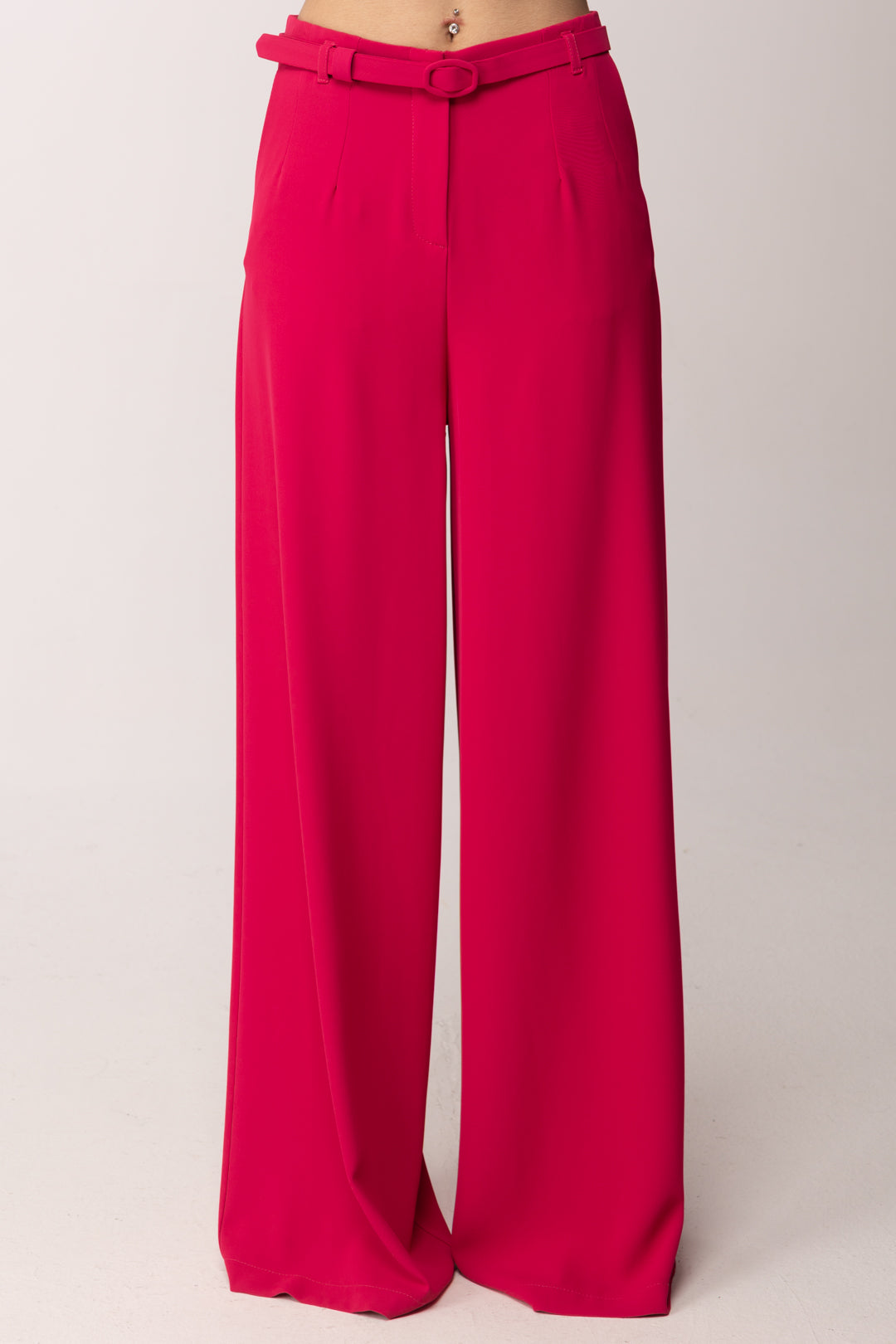 Imperial Pantaloni Wide Leg con Cintura P8C5LHXC FUXIA