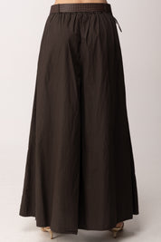 Khloe Femme Pantaloni Wide Leg con Piegoni e Cintura 33637 CACAO