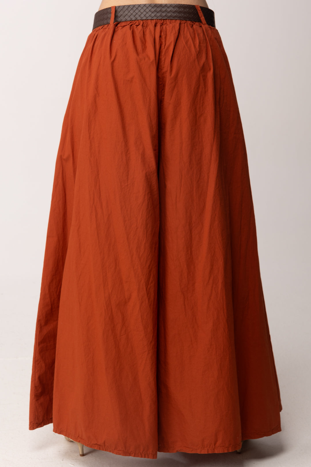 Khloe Femme Pantaloni Wide Leg con Piegoni e Cintura 33637 MATTONE