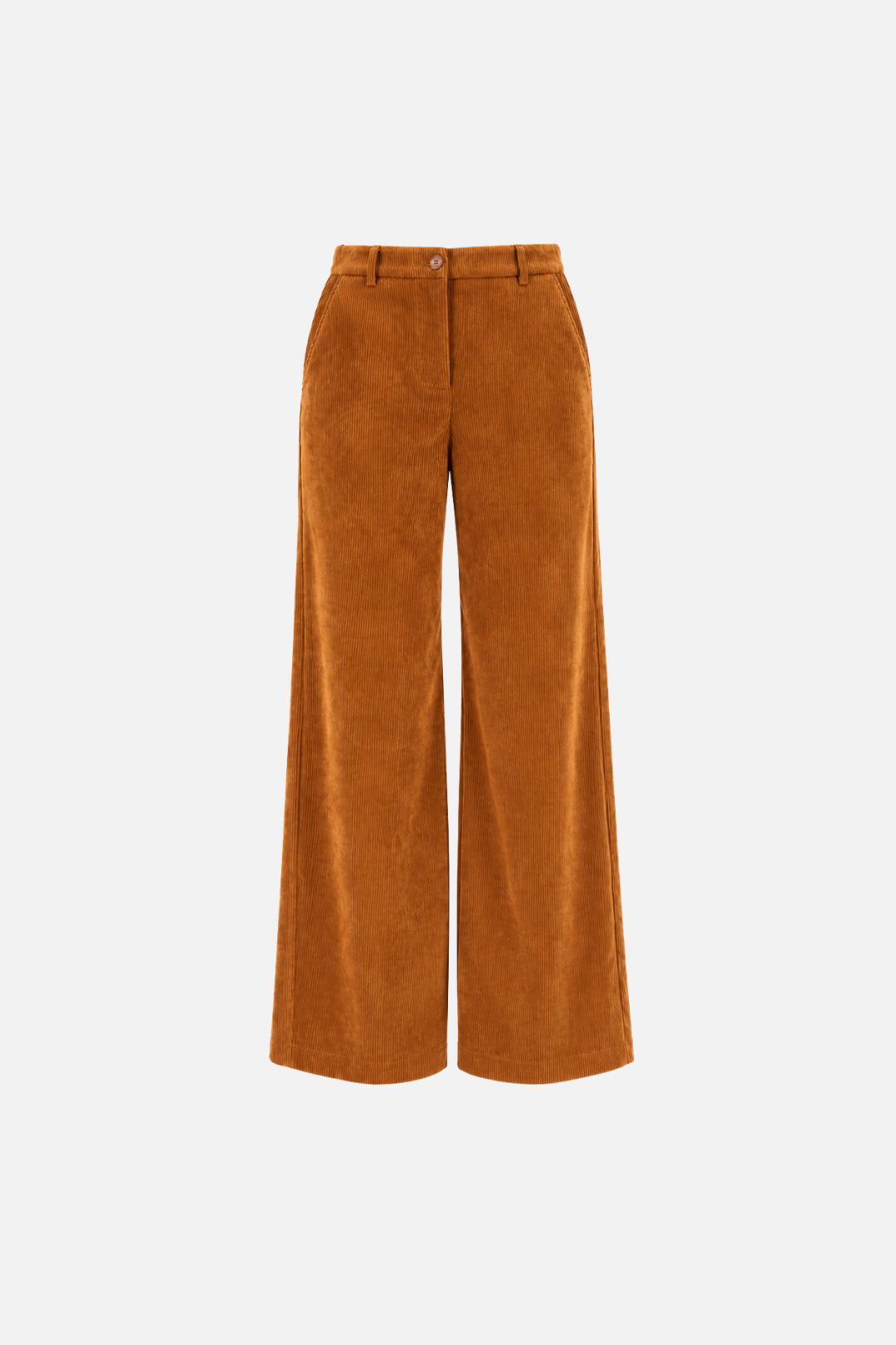Patrizia Pepe Pantaloni Wide Leg In Velluto a Costine 2P0052 C0262 WARM CARAMEL