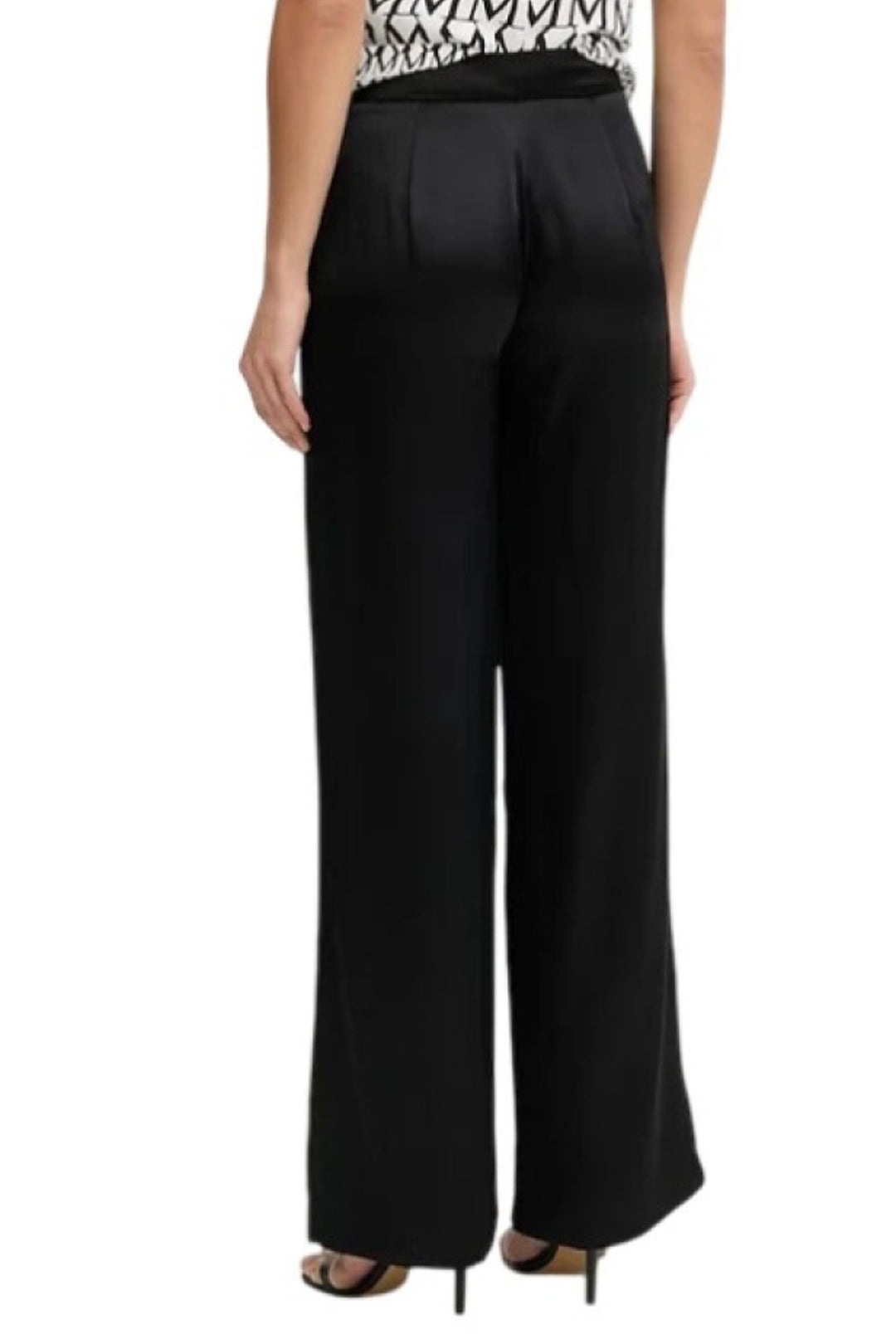 Marciano By Guess Pantaloni Wide Leg Iva con Fusciacca 5YGB17 7350A JET BLACK A996