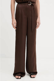 Marciano By Guess Pantaloni Wide Leg Iva con Fusciacca 5YGB17 7350A RICH BROWN