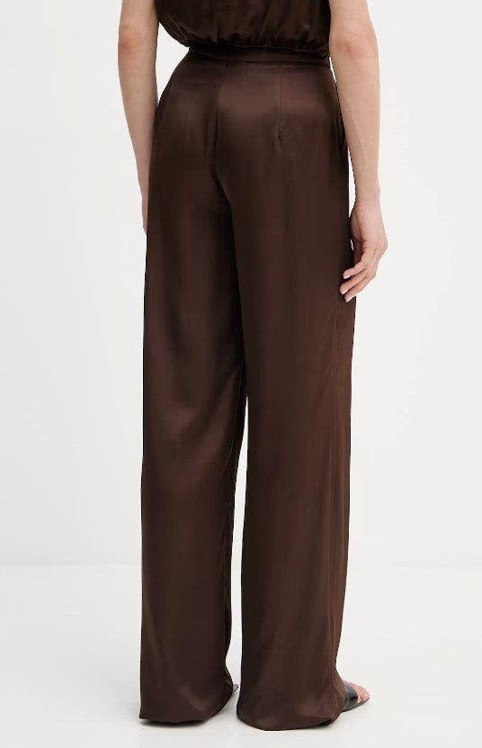 Marciano By Guess Pantaloni Wide Leg Iva con Fusciacca 5YGB17 7350A RICH BROWN