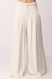 Imperial Pantaloni Wide Leg Maxi Pieghe con Cintura P3ZQLHX PANNA