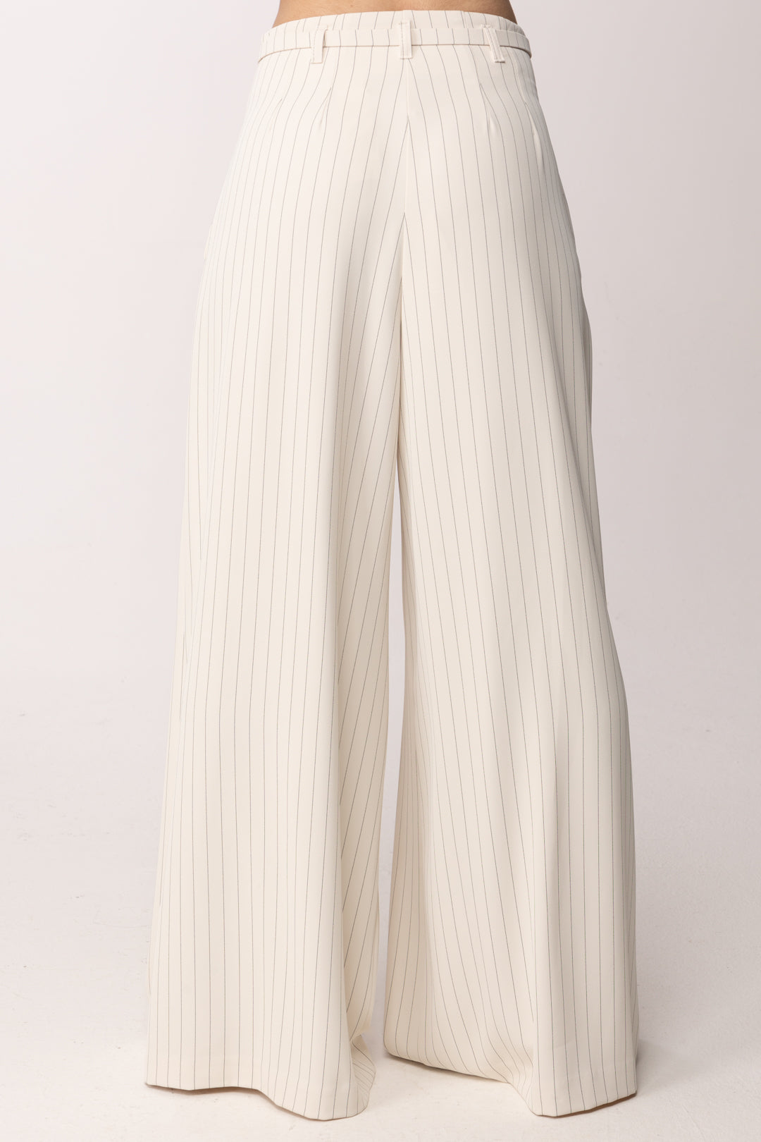 Imperial Pantaloni Wide Leg Maxi Pieghe con Cintura P3ZQLHX PANNA