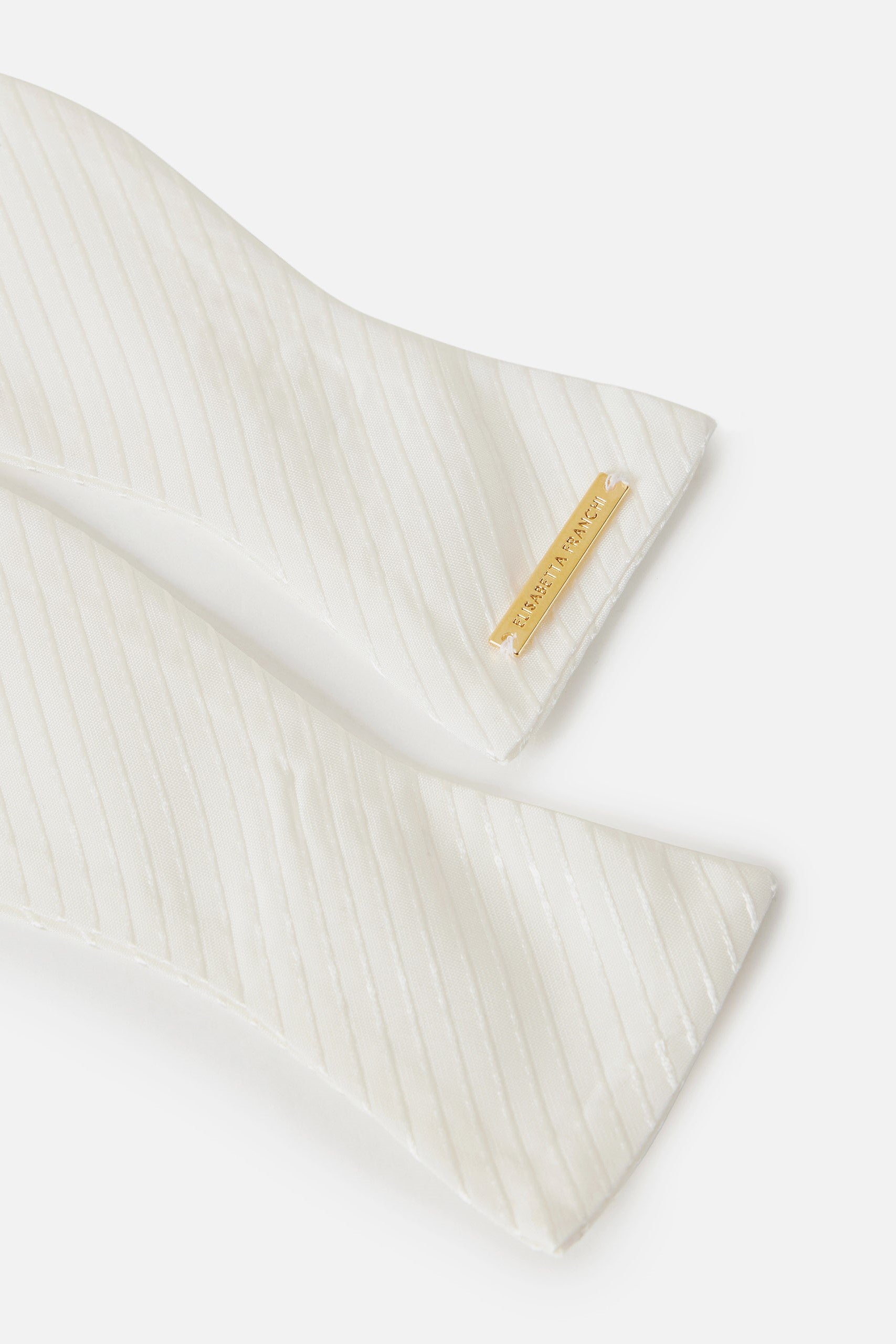 Elisabetta Franchi Papillon In Jacquard con Placca Logo BW03L57E2 MILK