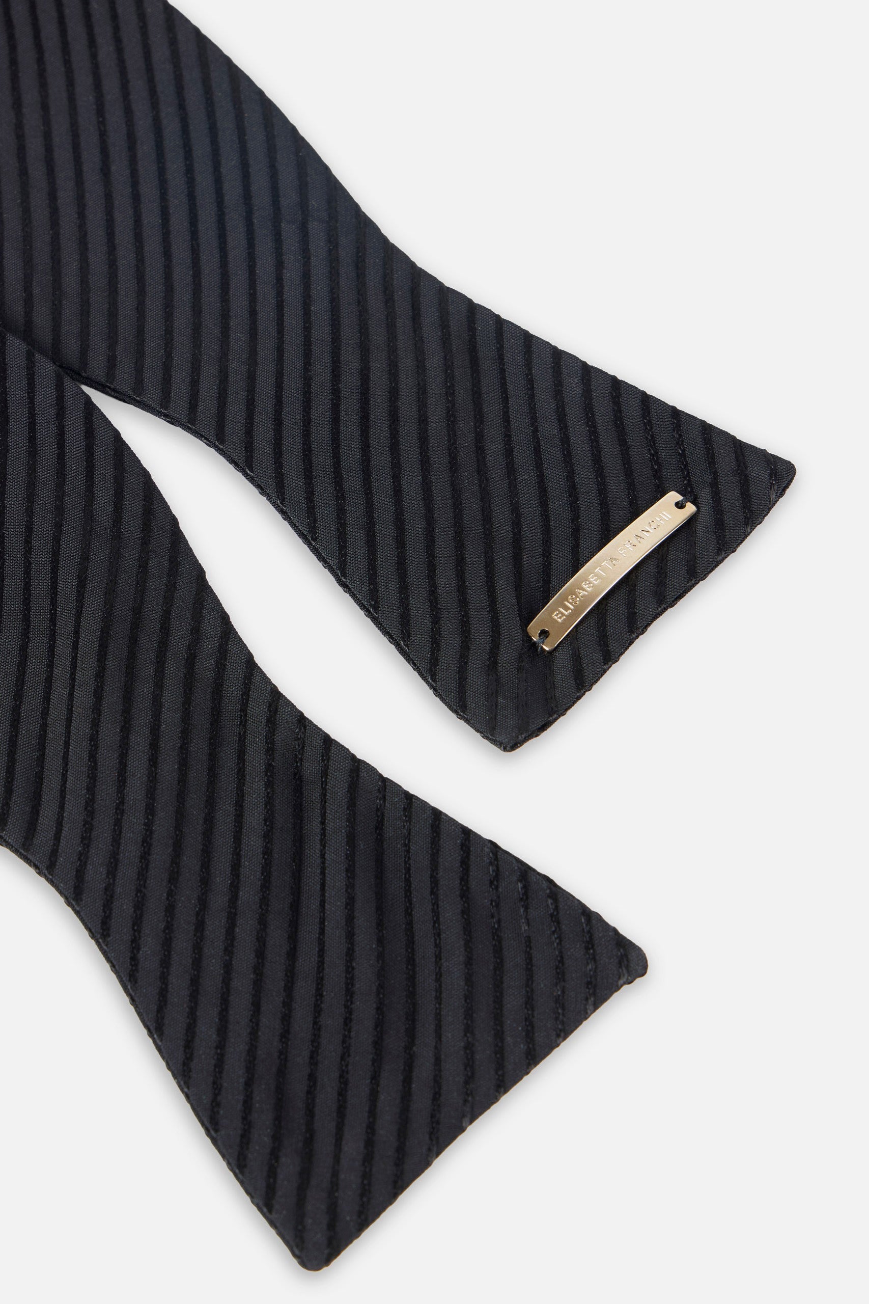 Elisabetta Franchi Papillon In Jacquard con Placca Logo BW03L57E2 NERO