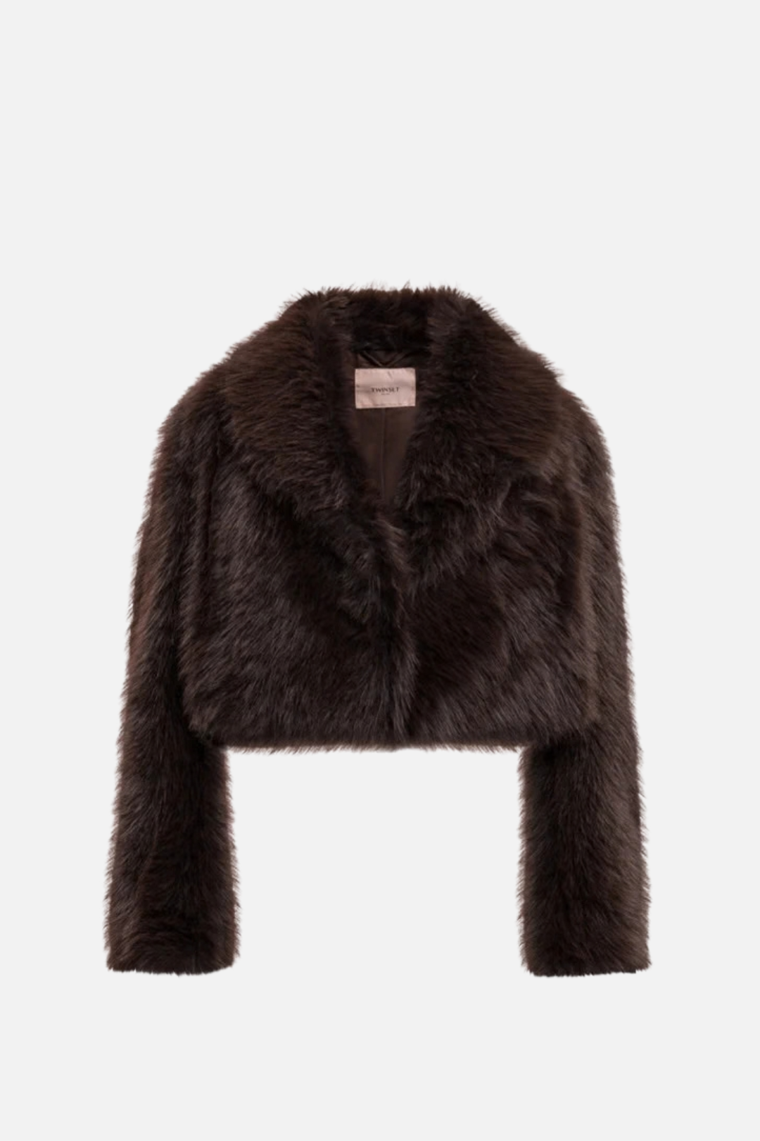 Twin-set Pelliccia Corta In Faux Fur 262TT2030 COFFEE CHOCOLATE