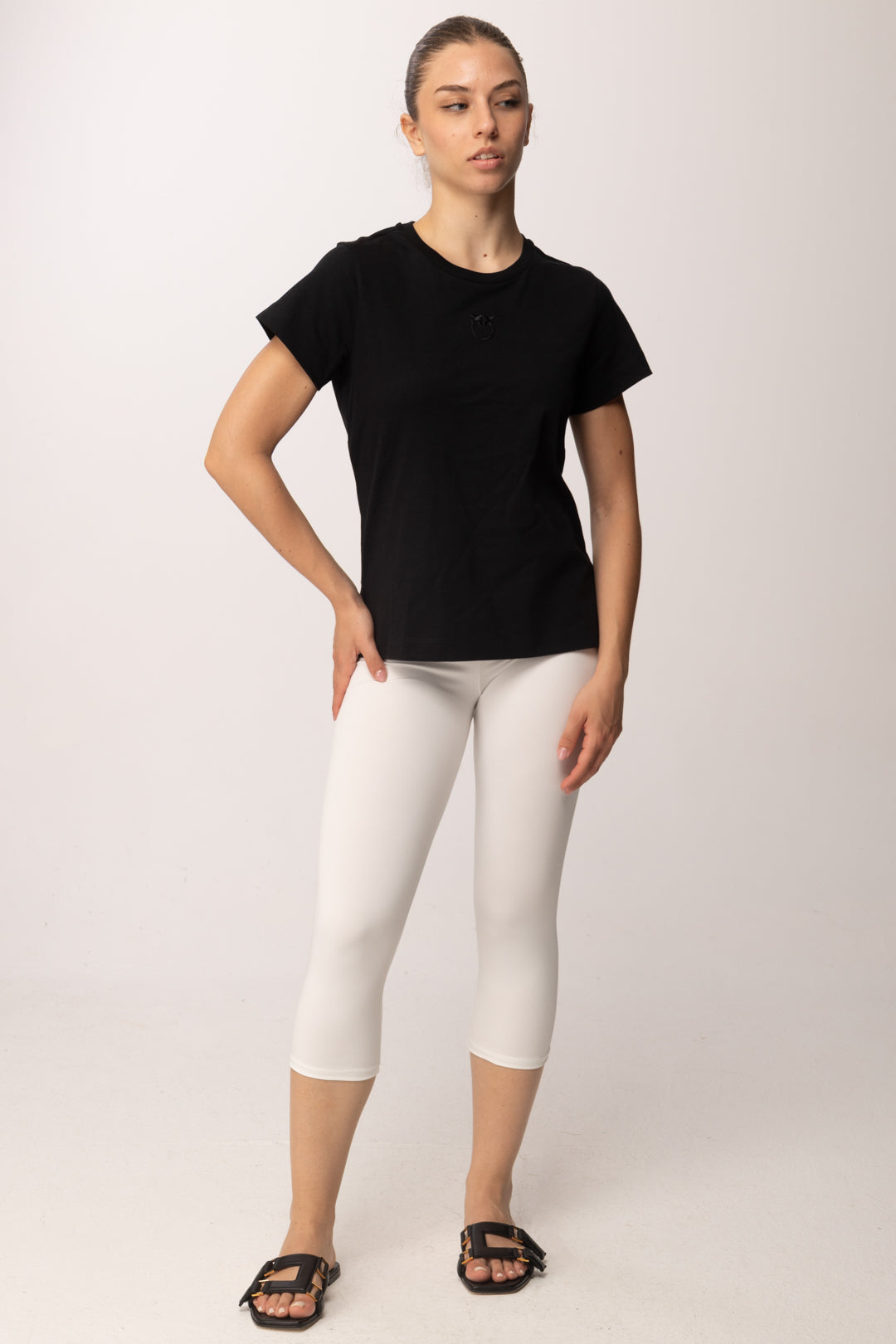 Khloe Femme Pinocchietto Basico Elasticizzato P3369 PANNA