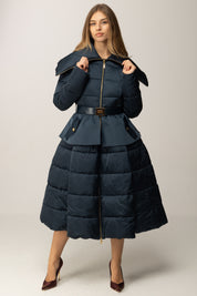 Elisabetta Franchi Piumino a Ruota In Vela con Cintura PI86Z56E2 TWILIGHT