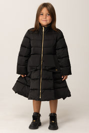 Elisabetta Franchi Bambina Piumino con Gonna a Ruota con Volant EGGB036CNY298 NERO