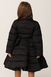 Elisabetta Franchi Bambina Piumino con Gonna a Ruota con Volant EGGB036CNY298 NERO