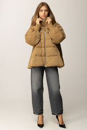 Pinko Piumino Flare con Cappuccio e Logo CAMMELLO