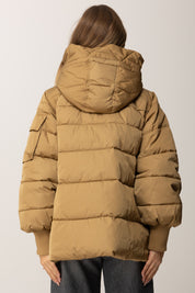 Pinko Piumino Flare con Cappuccio e Logo CAMMELLO