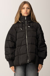 Pinko Piumino Flare con Cappuccio e Logo NERO LIMOUSINE