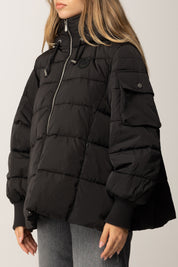 Pinko Piumino Flare con Cappuccio e Logo NERO LIMOUSINE