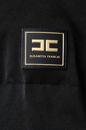 Elisabetta Franchi Piumino Imbottito con Coulisse In Vita PI94D66E2 NERO