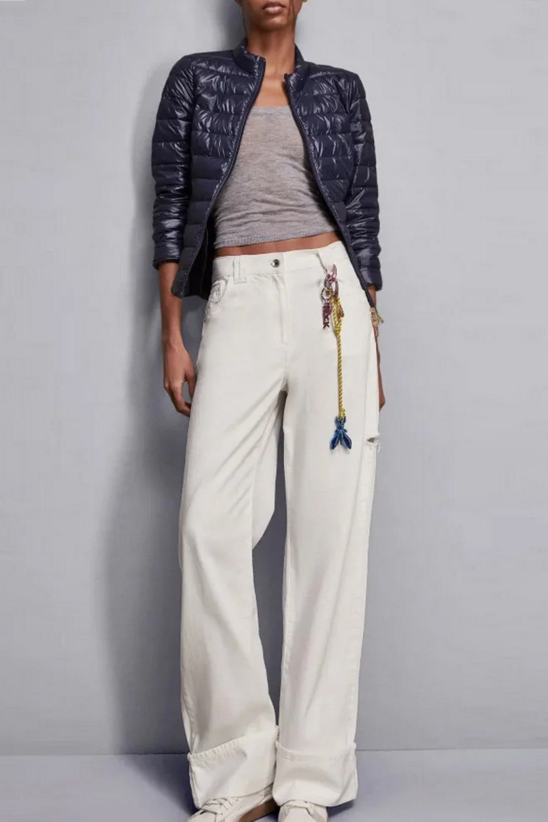 Patrizia Pepe Piumino Leggero con Doppia Zip CO0178 A503 NAVY