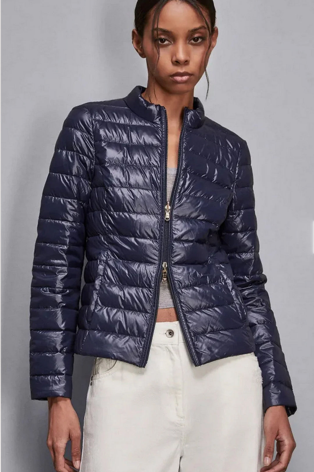 Patrizia Pepe Piumino Leggero con Doppia Zip CO0178 A503 NAVY