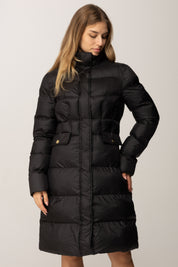 Pinko Piumino Lungo Trapuntato con Collo Alto NERO LIMOUSINE