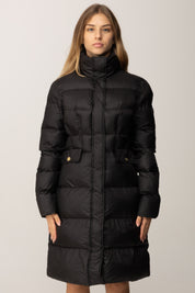 Pinko Piumino Lungo Trapuntato con Collo Alto NERO LIMOUSINE