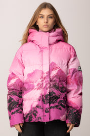 Patrizia Pepe Piumino Oversize Trapuntato con Stampa 2O0206 A667 N.CHIMERIC MOUNTAIN