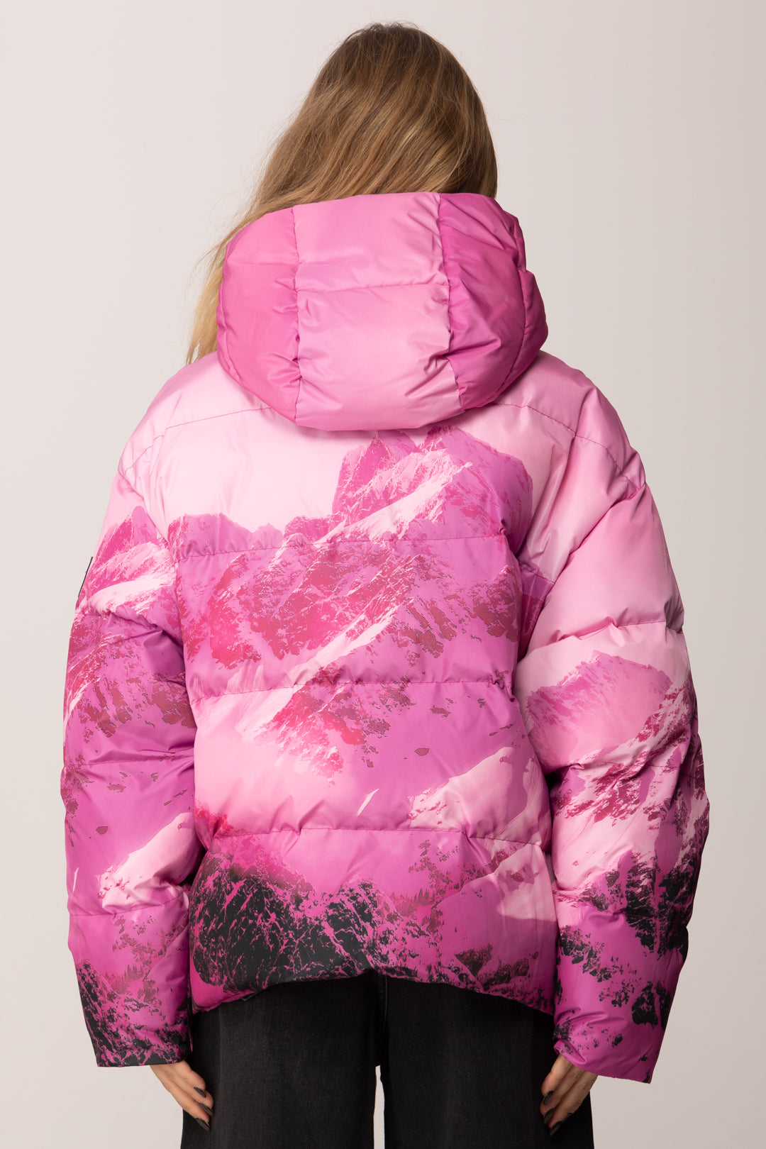 Patrizia Pepe Piumino Oversize Trapuntato con Stampa 2O0206 A667 N.CHIMERIC MOUNTAIN