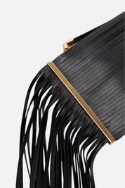 Elisabetta Franchi Pochette con Frange BS05N62E2 NERO