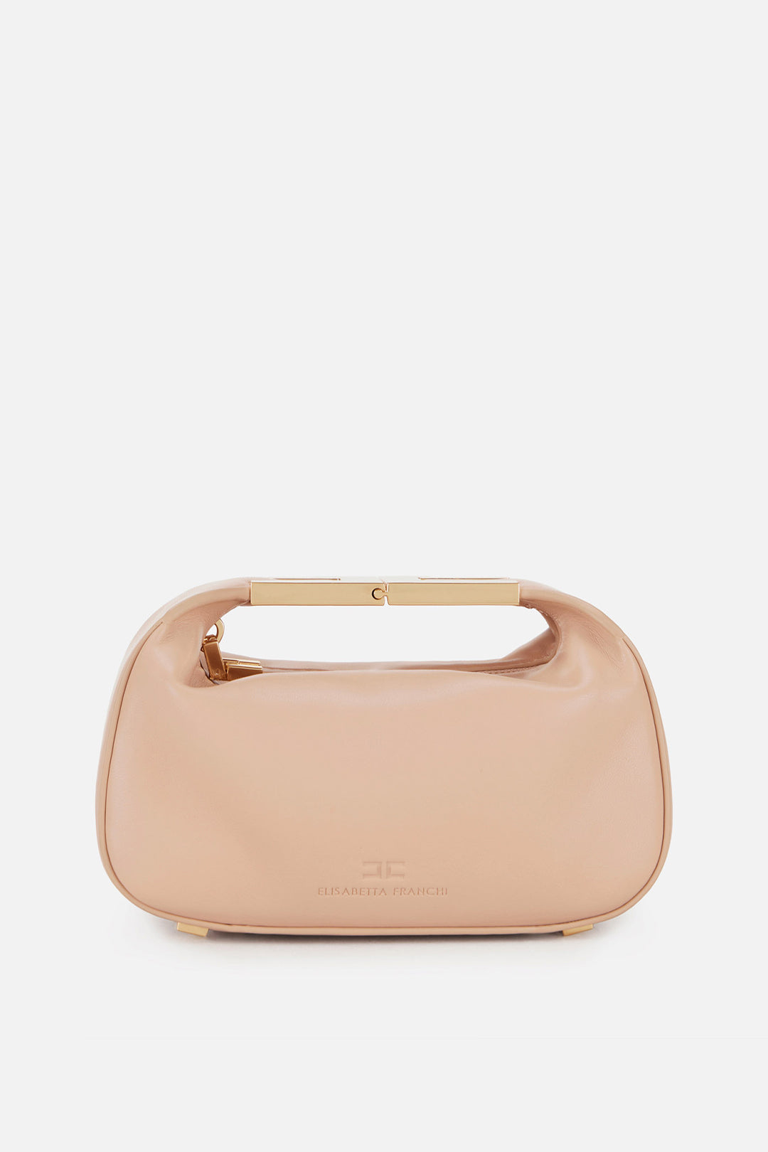 Elisabetta Franchi Pochette Hobo con Manico Gioiello BS07A62E2 NUDE