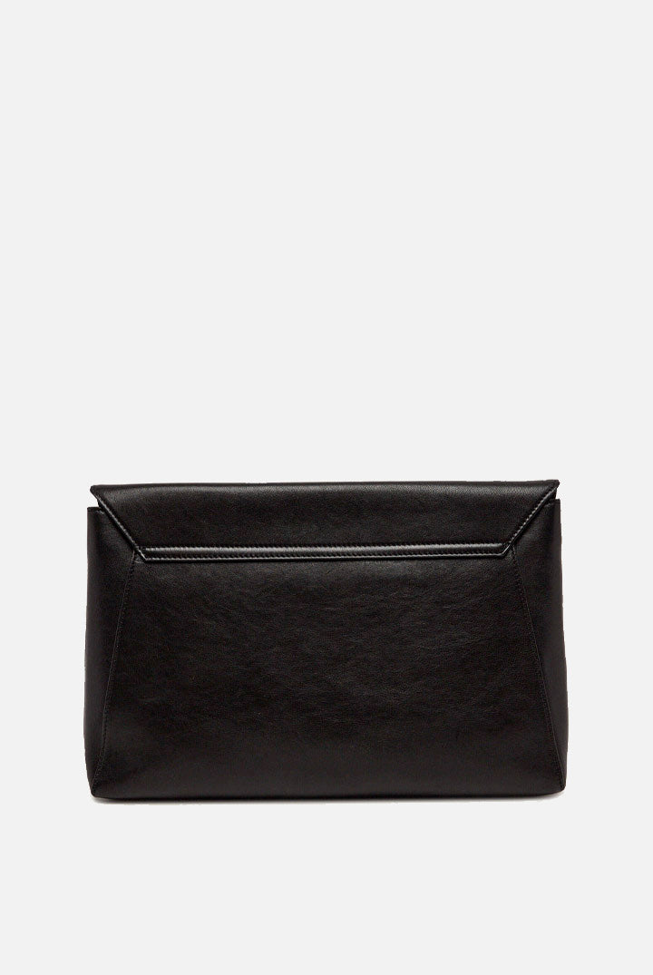 Elisabetta Franchi Pochette In Pelle con Patta a Busta BS39N67E2 NERO